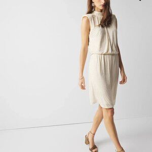 White House Black Market crystal embellished blousan dress NWT S